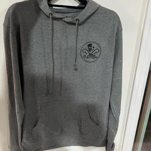 Salt Life Charcoal Hoodie with Skull Emblem